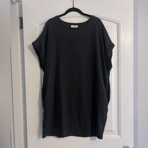 Umgee grey (gray) waffle knit dress with pockets